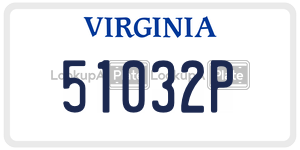 51032P  license plate in VA