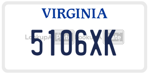 5106XK  license plate in VA