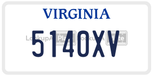 5140XV  license plate in VA