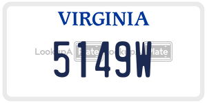5149W license plate in Virginia