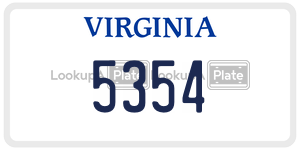 5354 license plate in Virginia