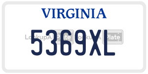 5369XL  license plate in VA