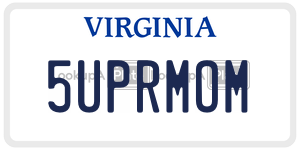 5UPRMOM  license plate in VA