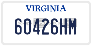 60426HM license plate in Virginia