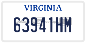 63941HM license plate in Virginia