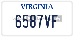 6587VF license plate in Virginia