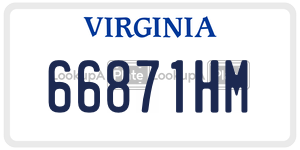66871HM  license plate in VA