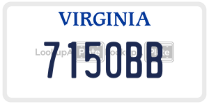 7150BB  license plate in VA