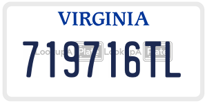 719716TL  license plate in VA
