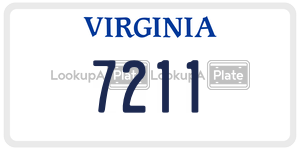 7211  license plate in VA