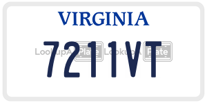 7211VT  license plate in VA