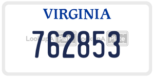 762853 license plate in Virginia