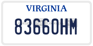 83660HM  license plate in VA
