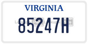 85247H license plate in Virginia