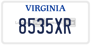 8535XR  license plate in VA