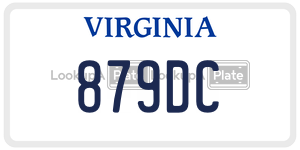 879DC  license plate in VA