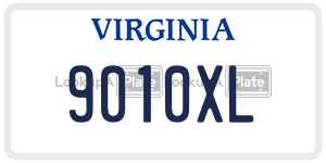 9010XL license plate in Virginia
