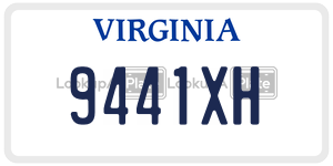 9441XH license plate in Virginia