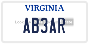 AB3AR license plate in Virginia