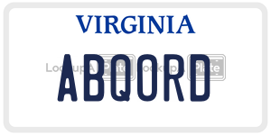 ABQORD  license plate in VA