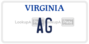 AG  license plate in VA