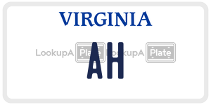 AH license plate in Virginia