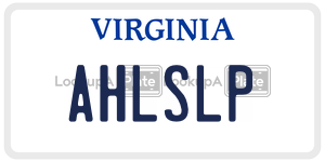 AHLSLP  license plate in VA