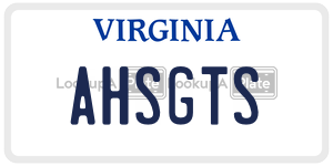 AHSGTS  license plate in VA