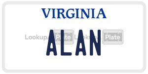 ALAN  license plate in VA