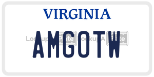 AMGOTW  license plate in VA