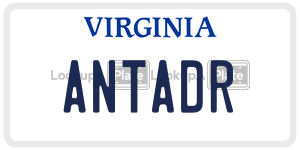 ANTADR  license plate in VA