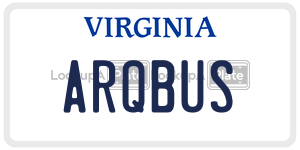 ARQBUS  license plate in VA