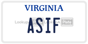 ASIF  license plate in VA