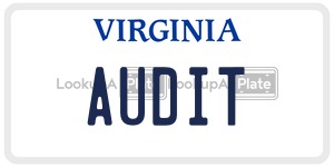 AUDIT  license plate in VA