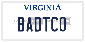 BADTCO  license plate in VA