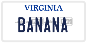 BANANA  license plate in VA