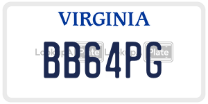 BB64PG  license plate in VA