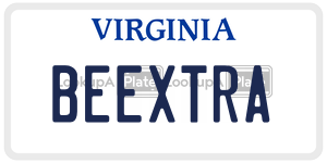 BEEXTRA  license plate in VA