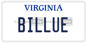 BILLUE  license plate in VA