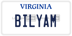 BILYAM  license plate in VA