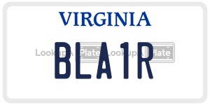BLA1R  license plate in VA