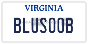 BLUSOOB  license plate in VA