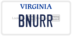 BNURR  license plate in VA