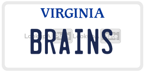 BRAINS  license plate in VA