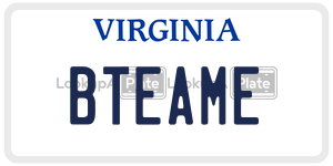 BTEAME  license plate in VA