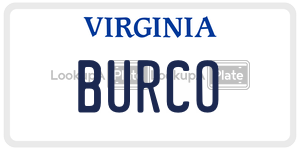 BURCO license plate in Virginia