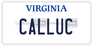 CALLUC  license plate in VA