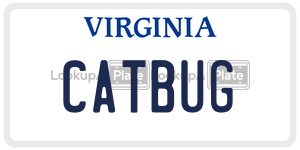 CATBUG  license plate in VA