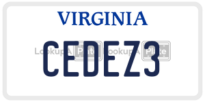 CEDEZ3  license plate in VA