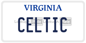 CELTIC  license plate in VA